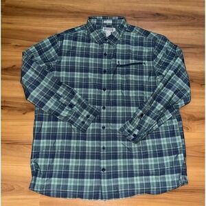 Duluth Trading Co. Untucked Plaid Performance Active Button Up Shirt